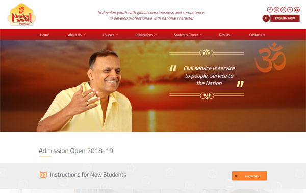 Chanakya Mandal Pariwar website project by Tyche Ventures